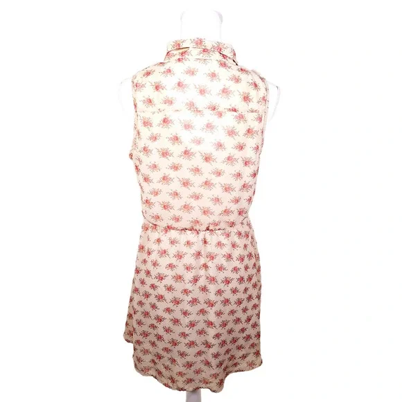 Freebird Women's Sleeveless Floral Dress with 2 Front Pockets - Picture 3 of 6